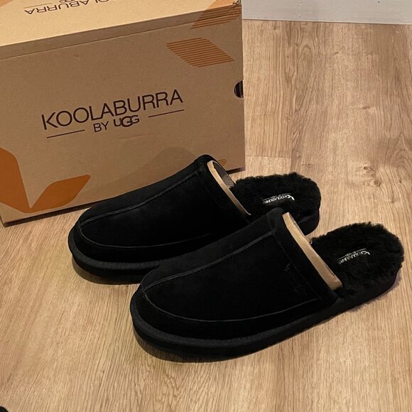 NWT KOOLABURRA BY UGG Men's Bordon Faux Fur Scuff Slippers size 12 - Picture 2 of 7
